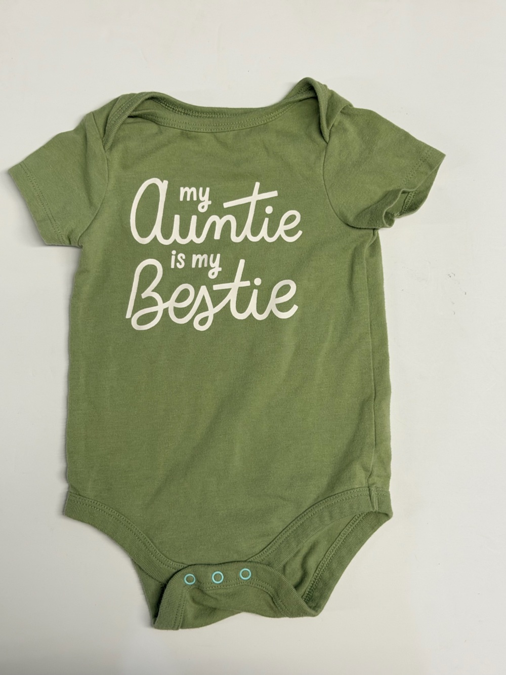 Cat & Jack Olive Green "My Auntie is my Bestie" Kids Tee